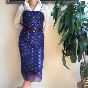 SOLD Cobalt metallic party dress